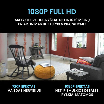 WifiCam™-  mini belaidė vaizdo stebėjimo kamera – priekinė pusė