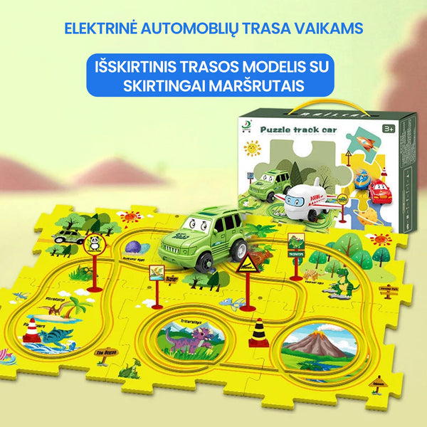 Elektrinė automobilių trasa vaikams – bendras vaizdas