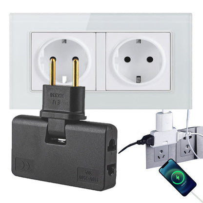Pasukamas kištukinio lizdo adapteris – balti adapteriai