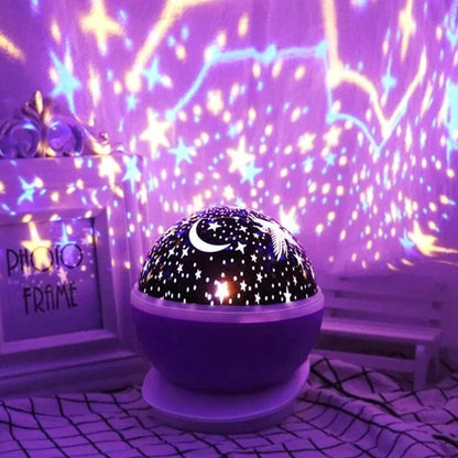 LED žvaigdžių projektorius – komplektacijos vaizdas, Violetinė