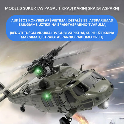 Nuotoliniu būdu valdomas sraigtasparnis – Juoda komplektacijos vaizdas