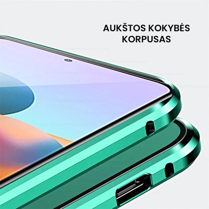 Grūdinto stiklo dvipusis telefono dėklas (Samsung modeliui) – galimi variantai, note10