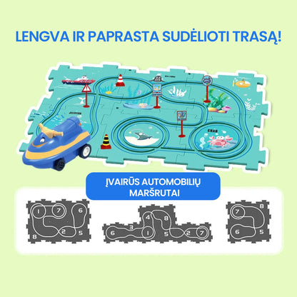 Elektrinė automobilių trasa vaikams – konstrukcijos detalė
