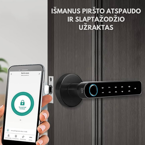 Pirštų atspaudų užraktas – bendras vaizdas