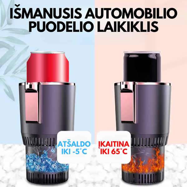 Išmanusis automobilio puodelio laikiklis – bendras vaizdas