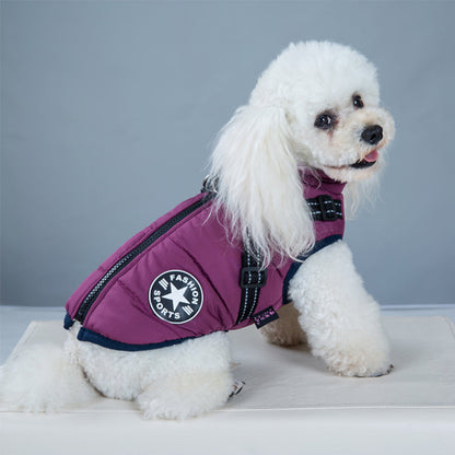 DogFashion™ neperšlampama žieminė striukė šunims – galinė pusė