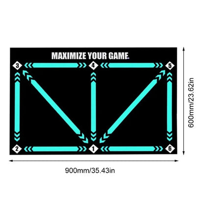 Futbolo treniruočių kilimėlio matmenys 90 x 60 cm