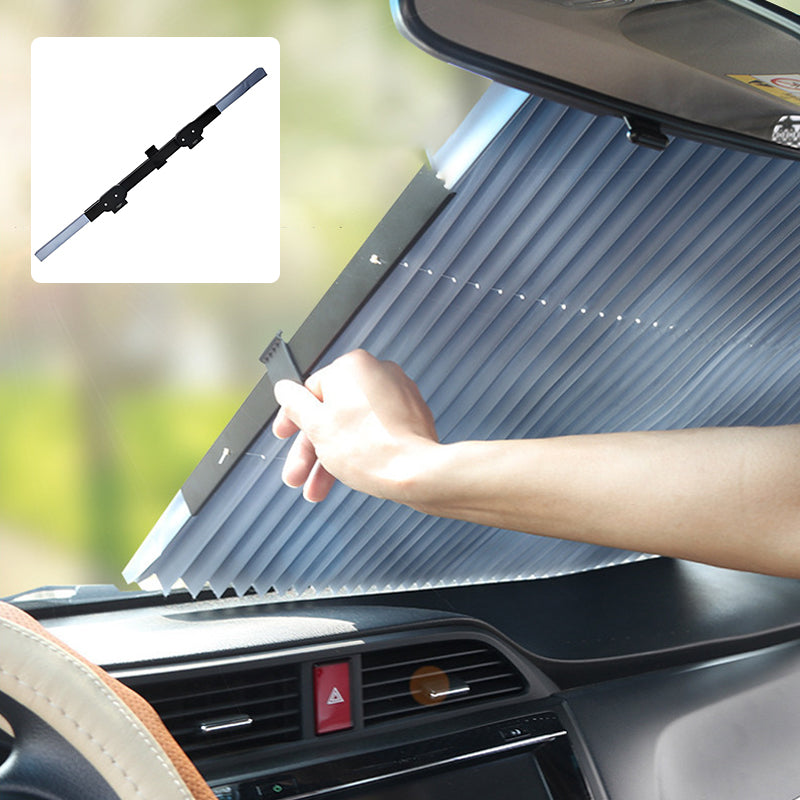 Užtraukiama priekinio automobilio stiklo žaliuzė