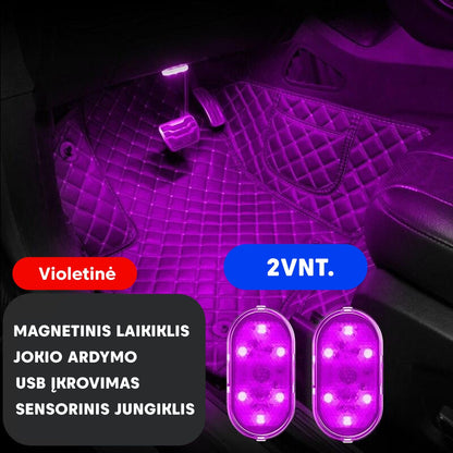 Belaidės LED jutiklinės lemputės – 2 vnt. – šoninis vaizdas
