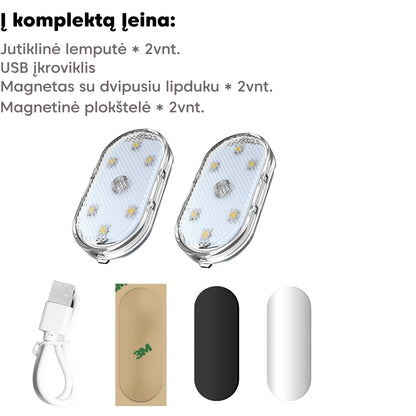 Belaidės LED jutiklinės lemputės – 2 vnt. – vaizdas iš viršaus