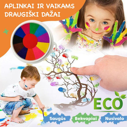 Spalvinimo pirštais rinkinys – priekinė pusė