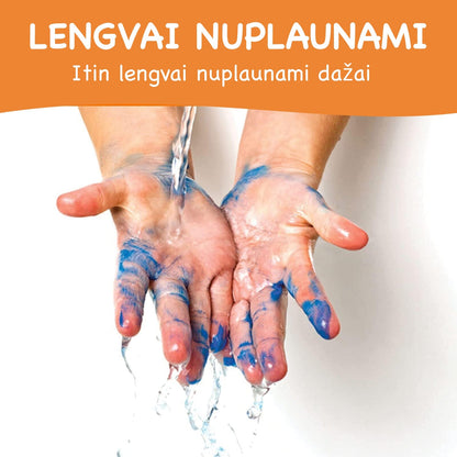 Spalvinimo pirštais rinkinys – šoninis vaizdas