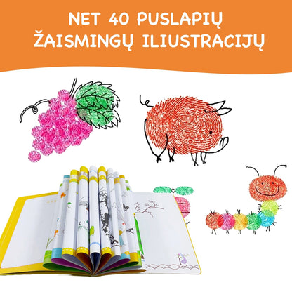 Spalvinimo pirštais rinkinys – naudojimo pavyzdys