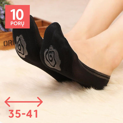 Pėdutės su neslystančiu padu (10 porų) – tvirtinimo būdas