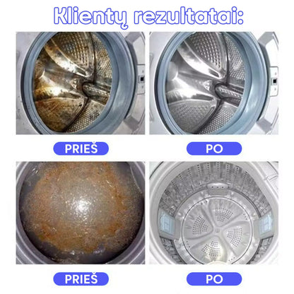 Skalbimo mašinos giluminio valymo tabletės (10 vnt.) – šoninis vaizdas