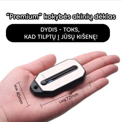 Sulankstomi skaitymo akiniai su dėklu – šoninis vaizdas