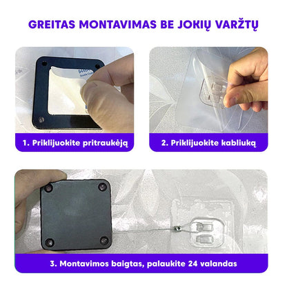 Automatinis durų pritraukėjas – šoninis vaizdas