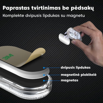 Belaidės LED jutiklinės lemputės – 2 vnt. – konstrukcijos detalė