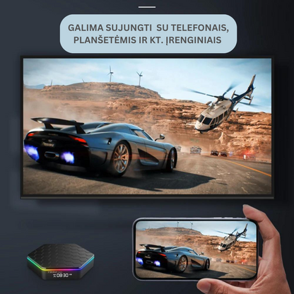 6K TV dėžutė - nemokami kanalai iš viso pasaulio – konstrukcijos detalė