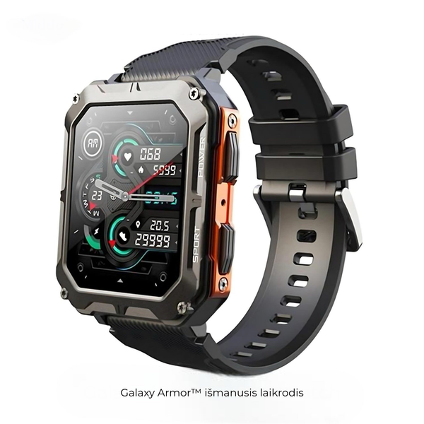 Galaxy Armor™ išmanusis laikrodis - sutaupykite 100 €+ už nesunaikinamą išmanųjį laikrodį, skirtą iOS ir Android