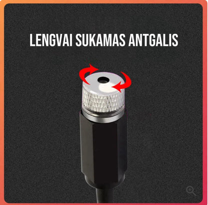 Sukamas USB projektoriaus antgalis iš arti