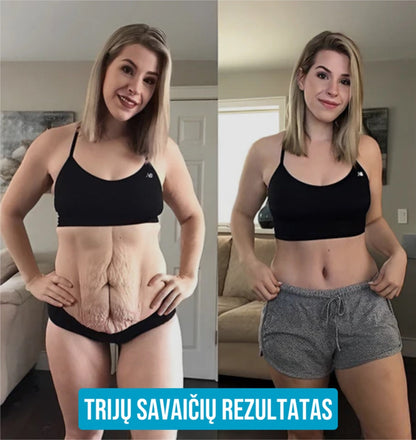 Juodų kelnaičių šoninis vaizdas