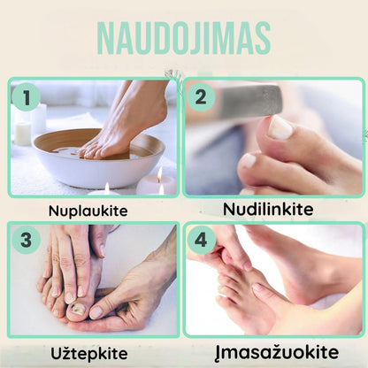 nagų gelio naudojimo žingsniai