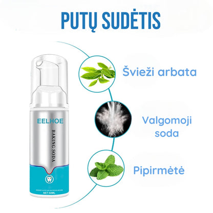 Putų dantų pastos sudedamųjų dalių grafinis vaizdas