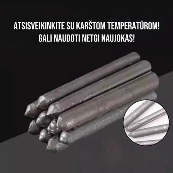 Pilki žemos temperatūros litavimo strypeliai