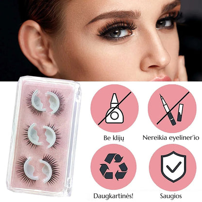 Dvi poros blakstienų ir aplikatorius dėkle