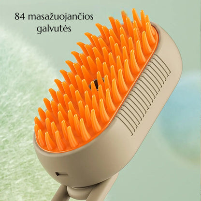 Oranžiniai silikoniniai šepečio šereliai