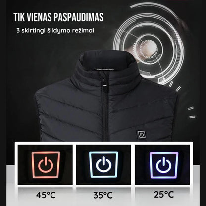 trys šildymo temperatūros režimai