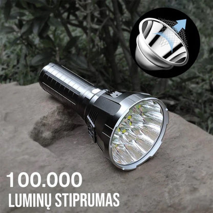 žibintuvėlio LED reflektorių ir korpuso detalės
