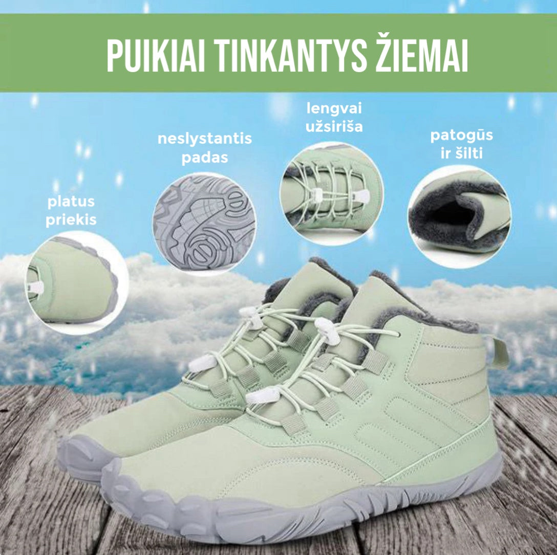 Neperšlampami žieminiai batai su ortopediniu padu