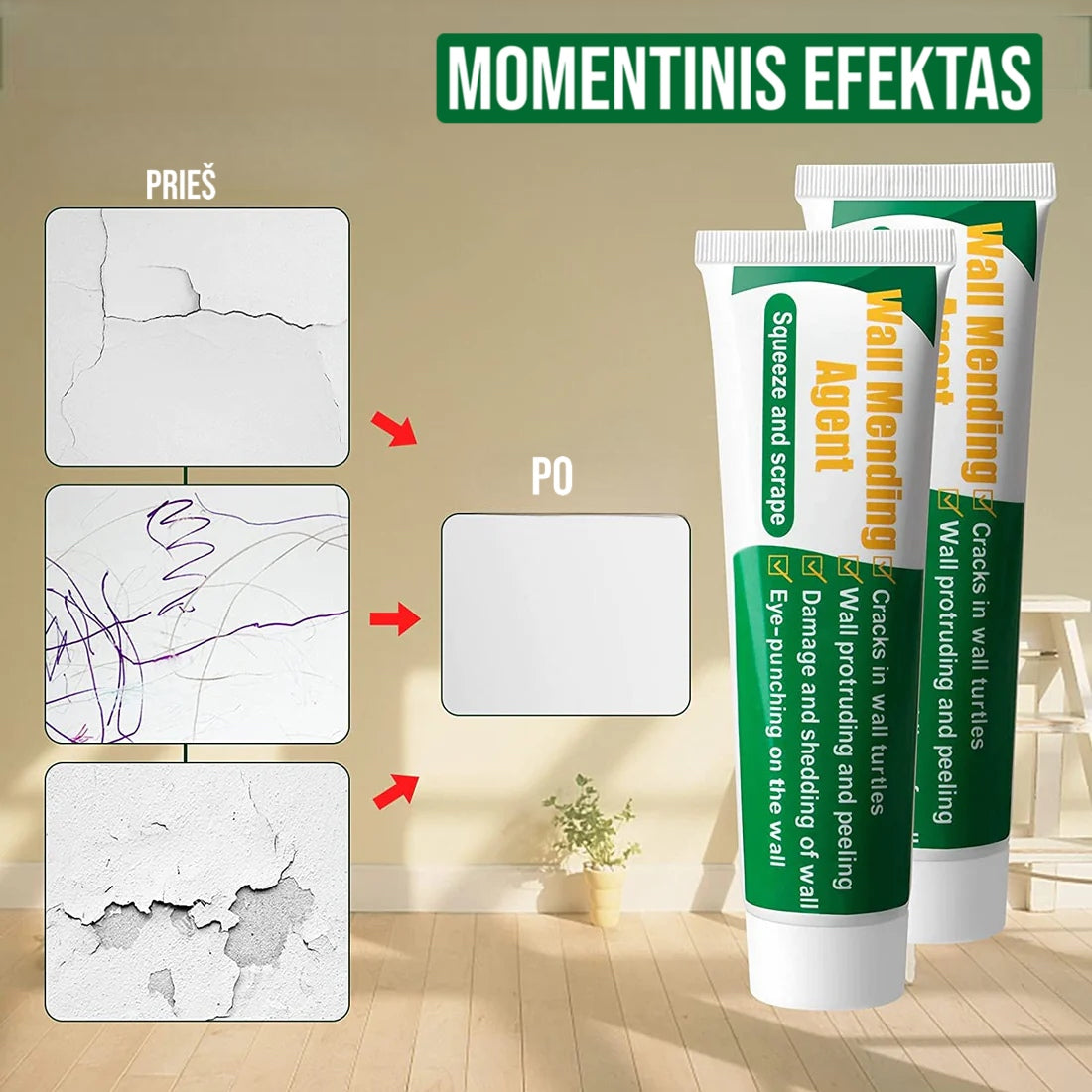 Sienų taisymo priemonė