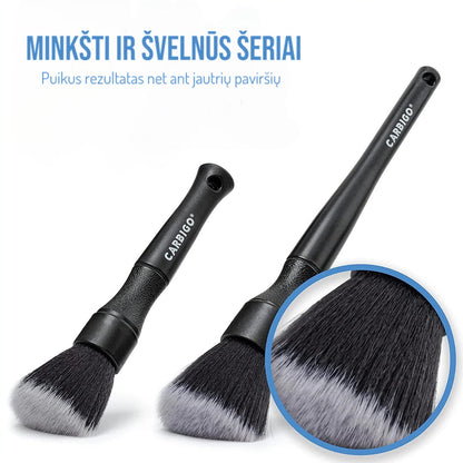 Du minkšti salono valymo šepetėliai