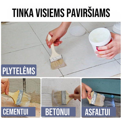 Hermetikas tepamas ant plytelių, cemento, betono ir asfalto