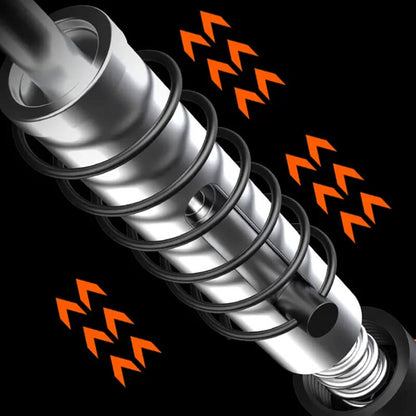 Vinių pistoleto metalinis smūginis mechanizmas iš arti