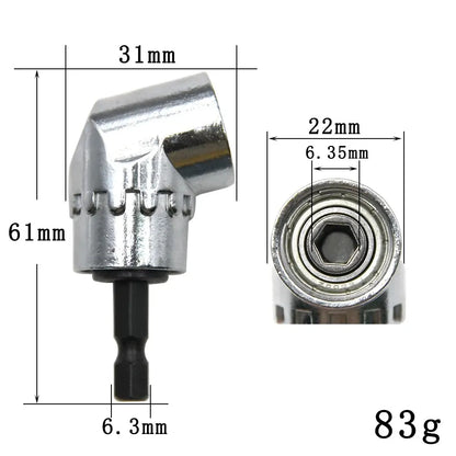 Kampinio gręžtuvo adapterio matmenų ir svorio schema.