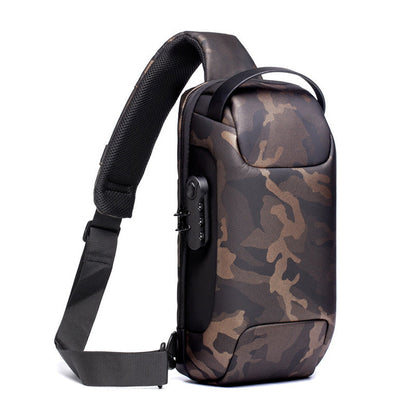 SwissBag™ - Vyriška rankinė per petį – detalė stambiu planu