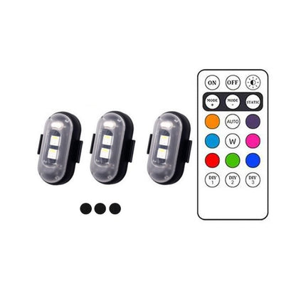 Belaidės RGB LED blykstės – trijų blykščių rinkinys