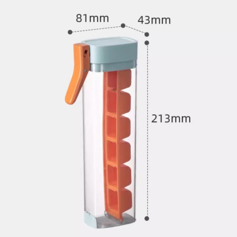Uždaras ledo kubelių šaldymo dėklas