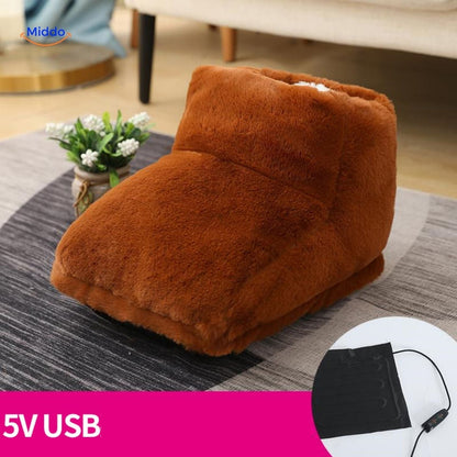 USB pėdų šildytuvas – 10 variantų – pūkuotas vidus