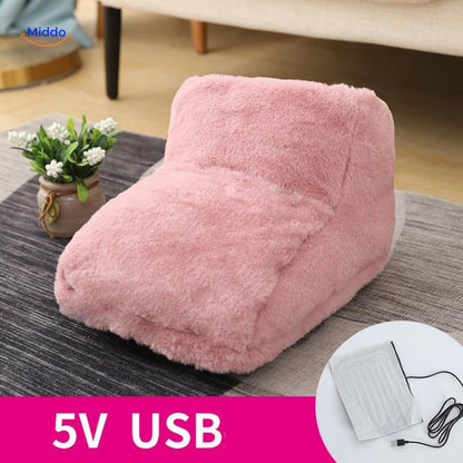USB pėdų šildytuvas – 10 variantų – rožinis šildytuvas