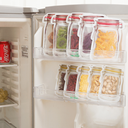 Daugkartinės maisto produktų pakuotės (10 vnt.) – 10 daugkartinių maišelių rinkinys