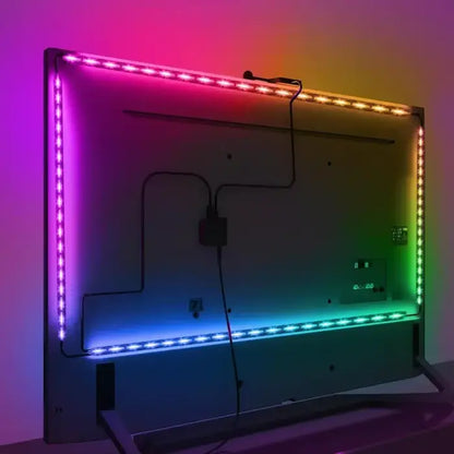 LED foninis apšvietimas televizoriui