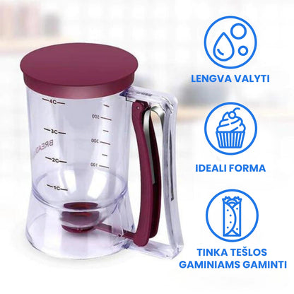 CakeMaker™ - rankinis tešlos piltuvas – bendras vaizdas