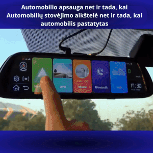 „CarCam“ galinio vaizdo veidrodis su priekine ir galine kamera – konstrukcijos detalė