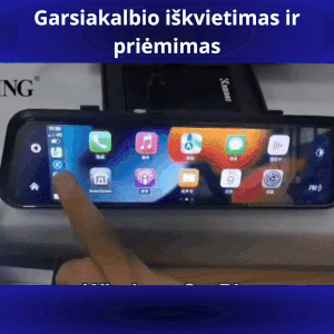 „CarCam“ galinio vaizdo veidrodis su priekine ir galine kamera – priekinė pusė