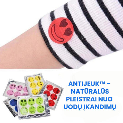 AntiJeuk™ - natūralūs pleistrai nuo uodų įkandimų (60vnt.) – detalė stambiu planu